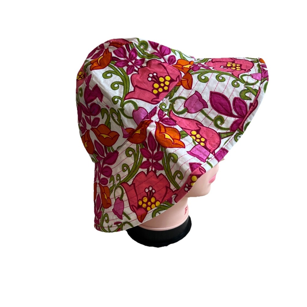 Vera Bradley Sun Bucket Hat Lilli Bell Floral Print Beach Cottagecore Vacation
